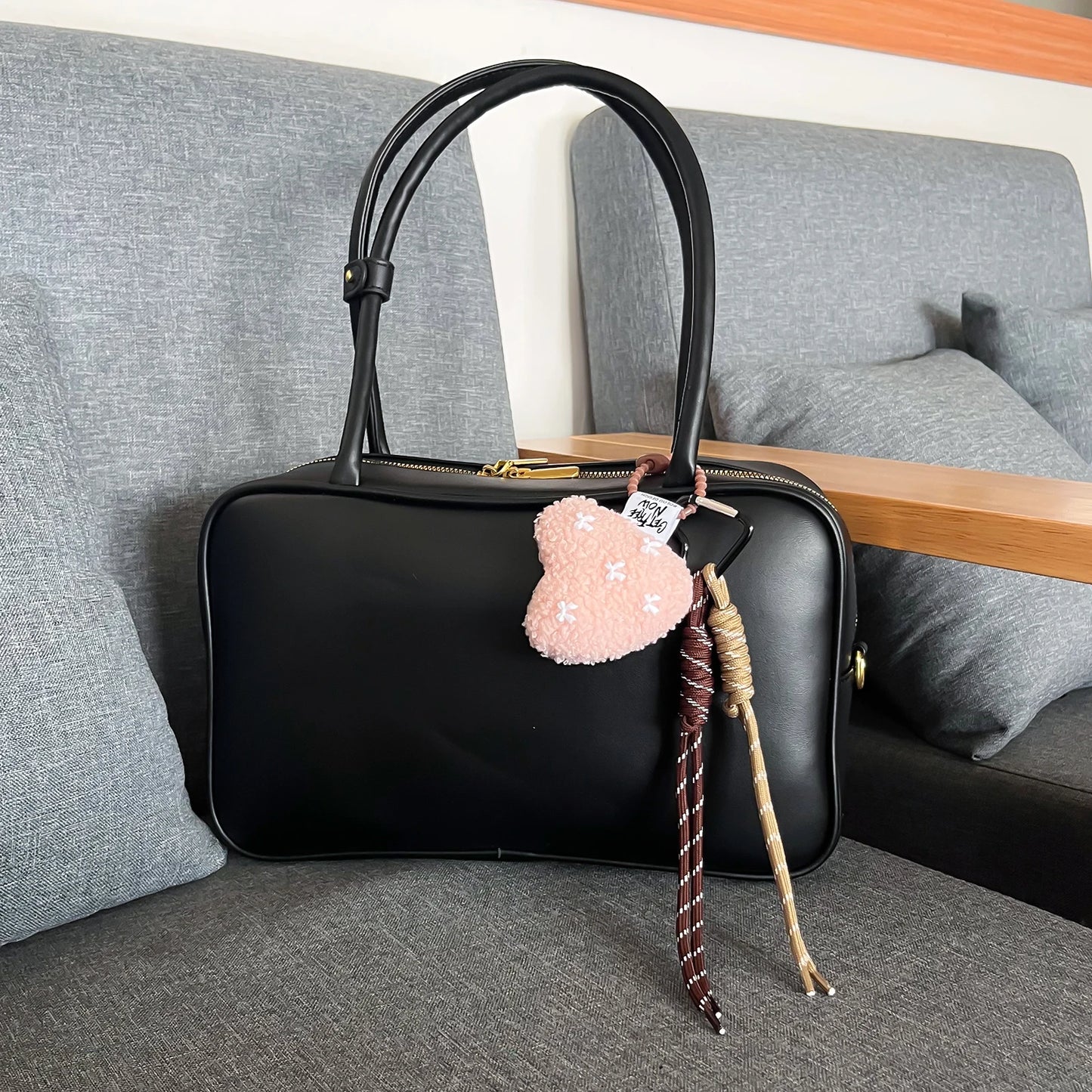 Korean Love Bow Hairy Bag Charms