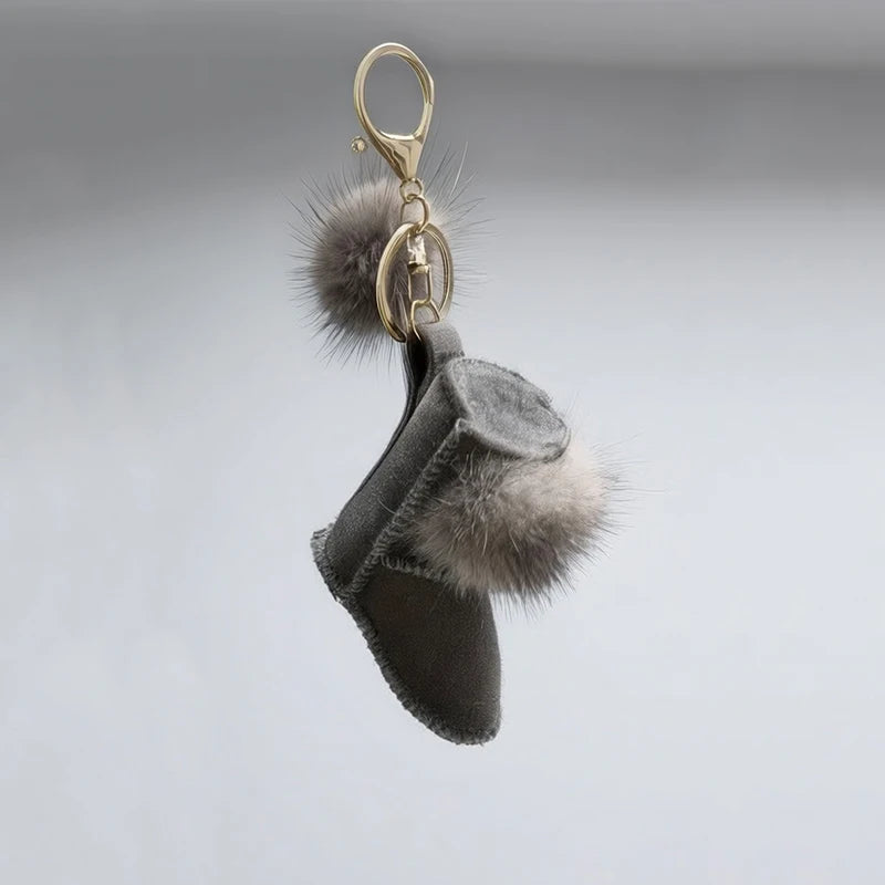 Stylish Geometric PU Leather Star Keychain