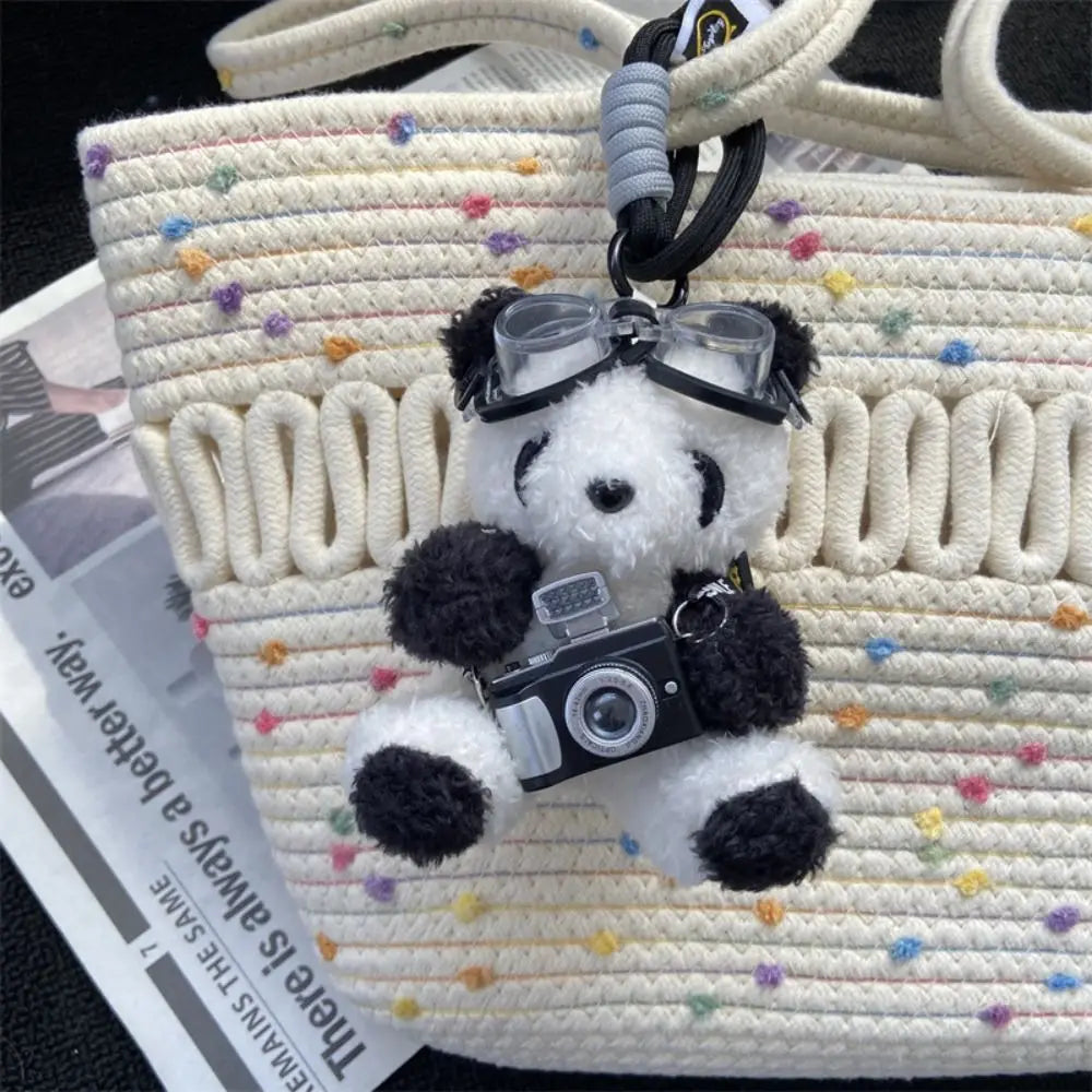 Camera Plush Bear Pendant