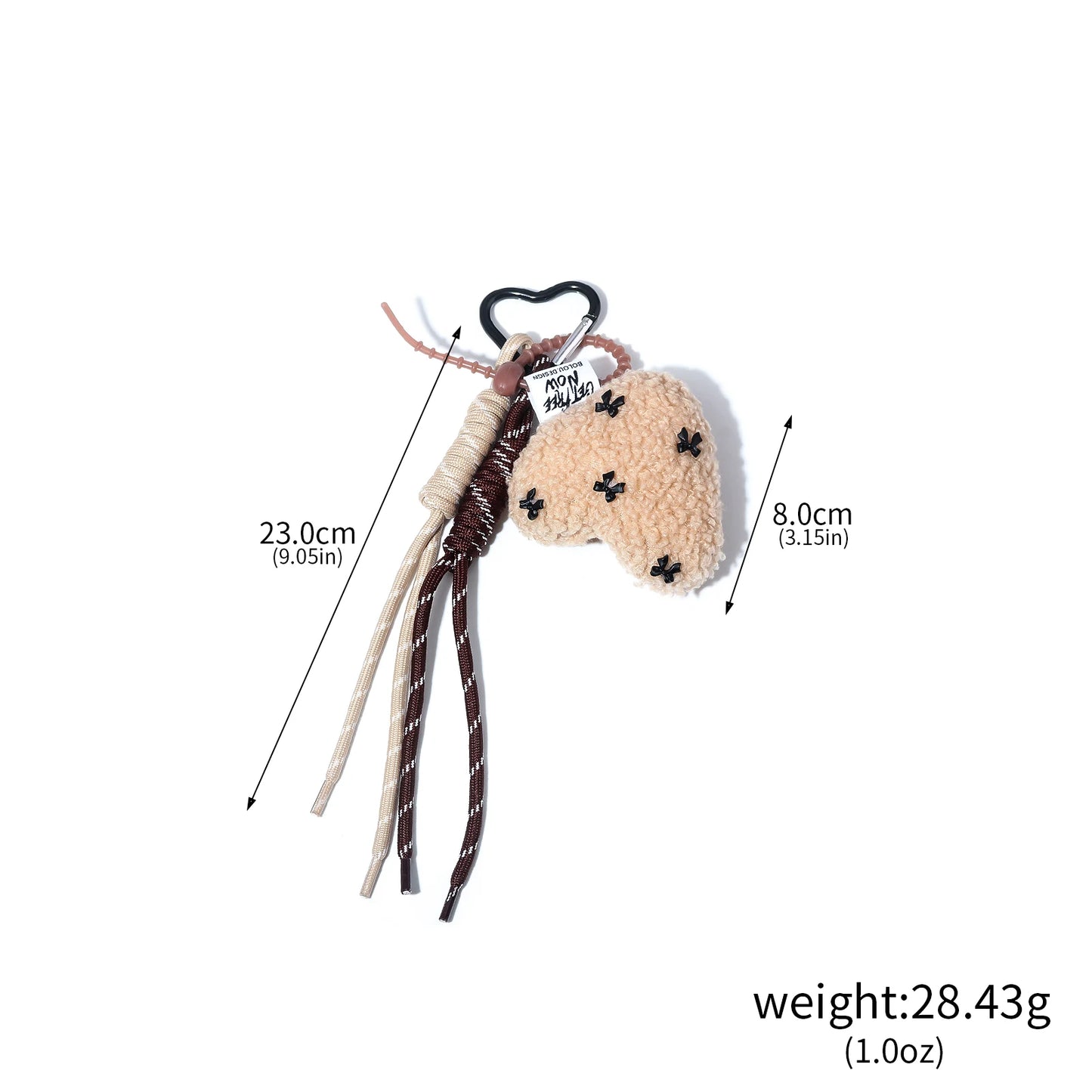 Korean Love Bow Hairy Bag Charms