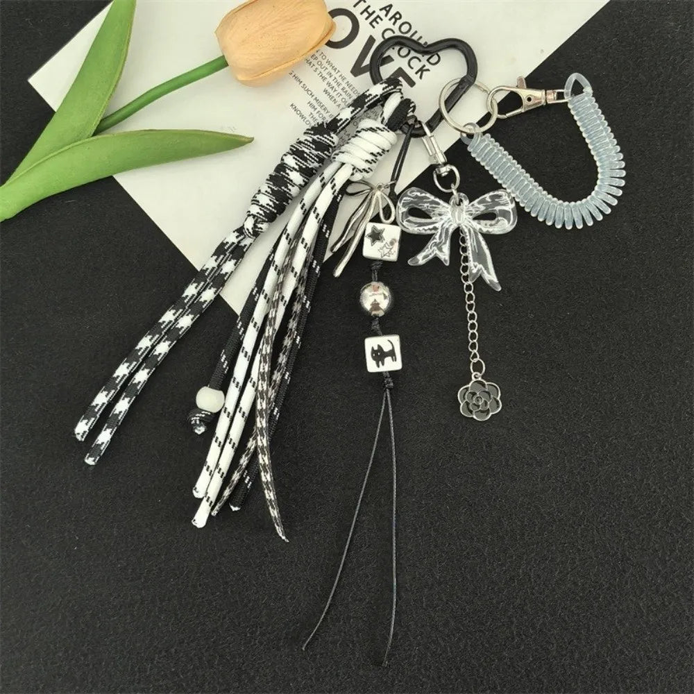 Fashionable Heart Leather Rope Keychain