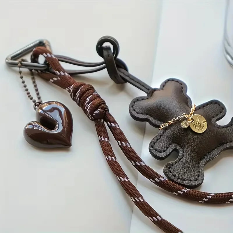 Cute Bear Keychain with Elastic Closure