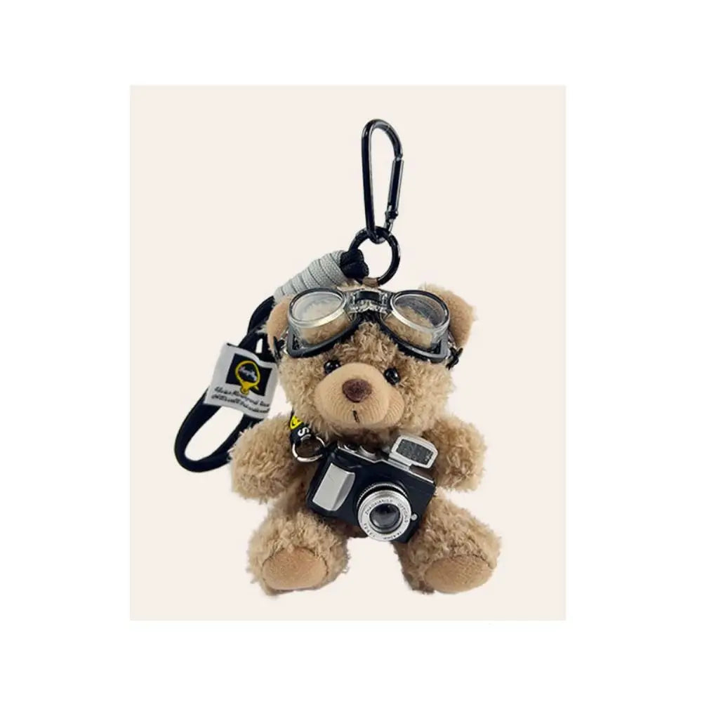 Camera Plush Bear Pendant