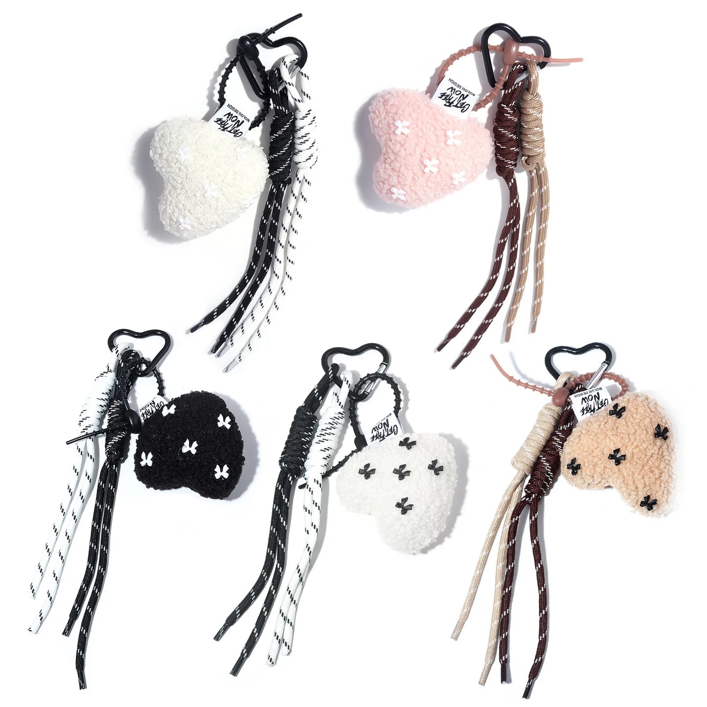 Korean Love Bow Hairy Bag Charms