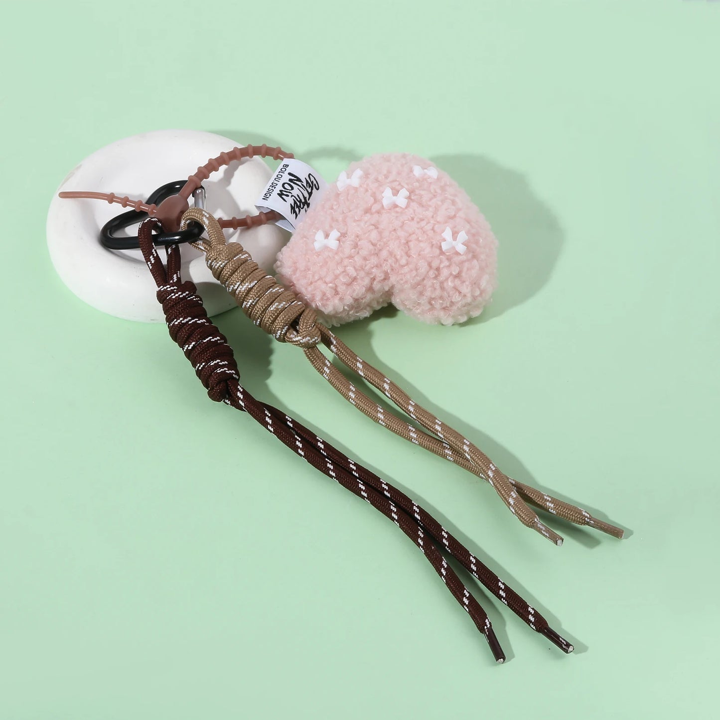 Korean Love Bow Hairy Bag Charms