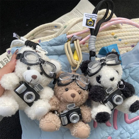 Camera Plush Bear Pendant