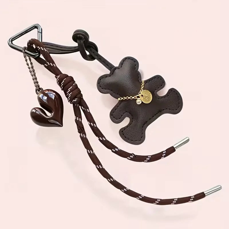 Cute Bear Keychain with Elastic Closure