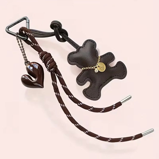 Cute Bear Keychain with Elastic Closure