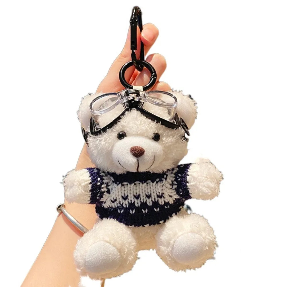 Kawaii Goggles Pilot Bear Keychain