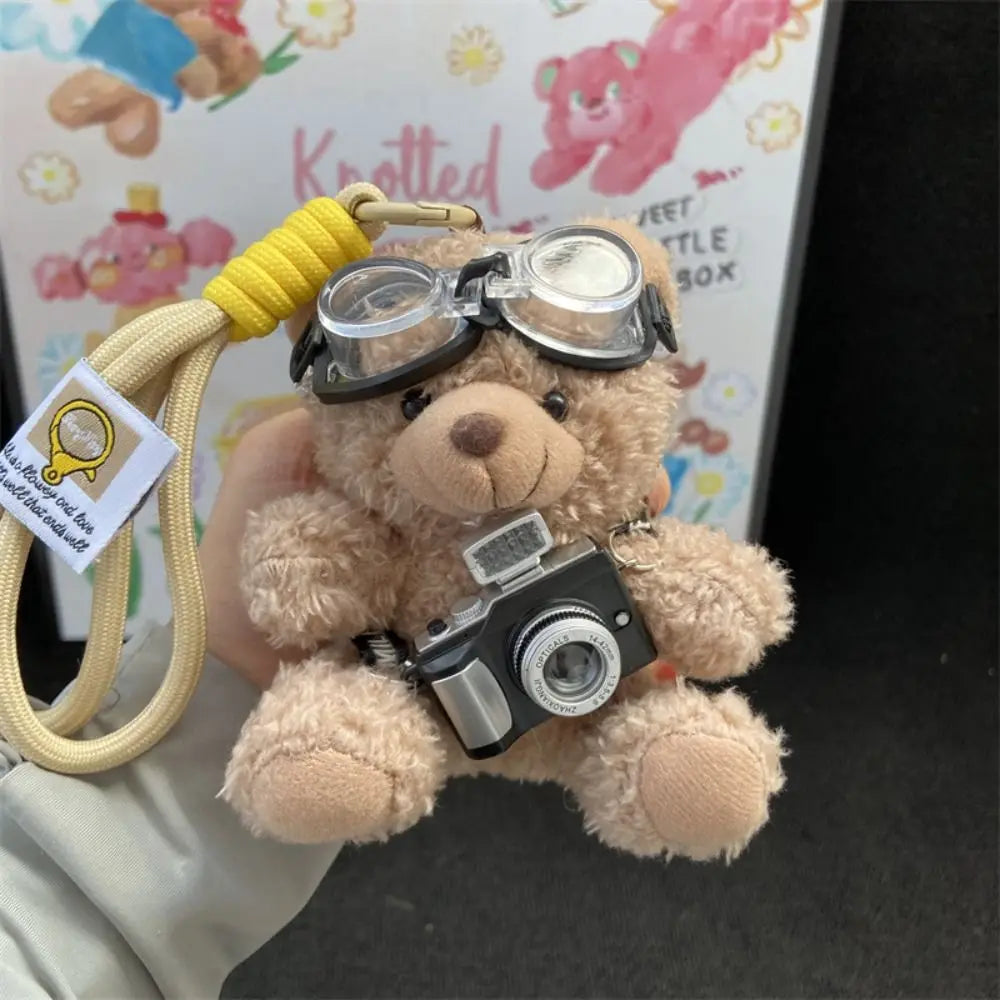 Camera Plush Bear Pendant