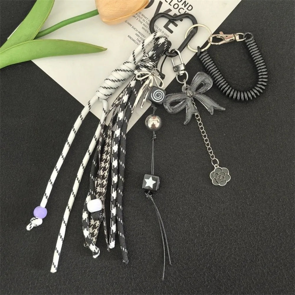 Fashionable Heart Leather Rope Keychain