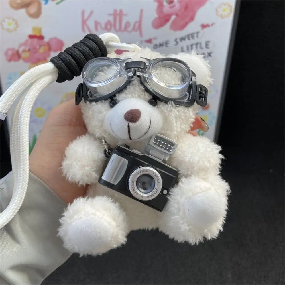 Camera Plush Bear Pendant