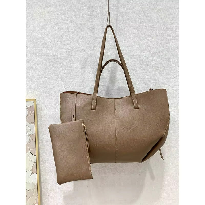 Leather Biege Tote