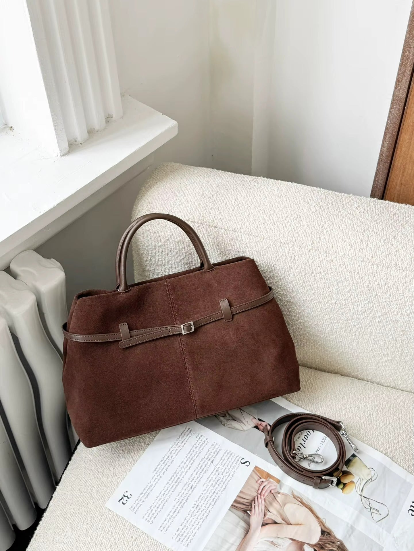 Suede Burgundy Bag