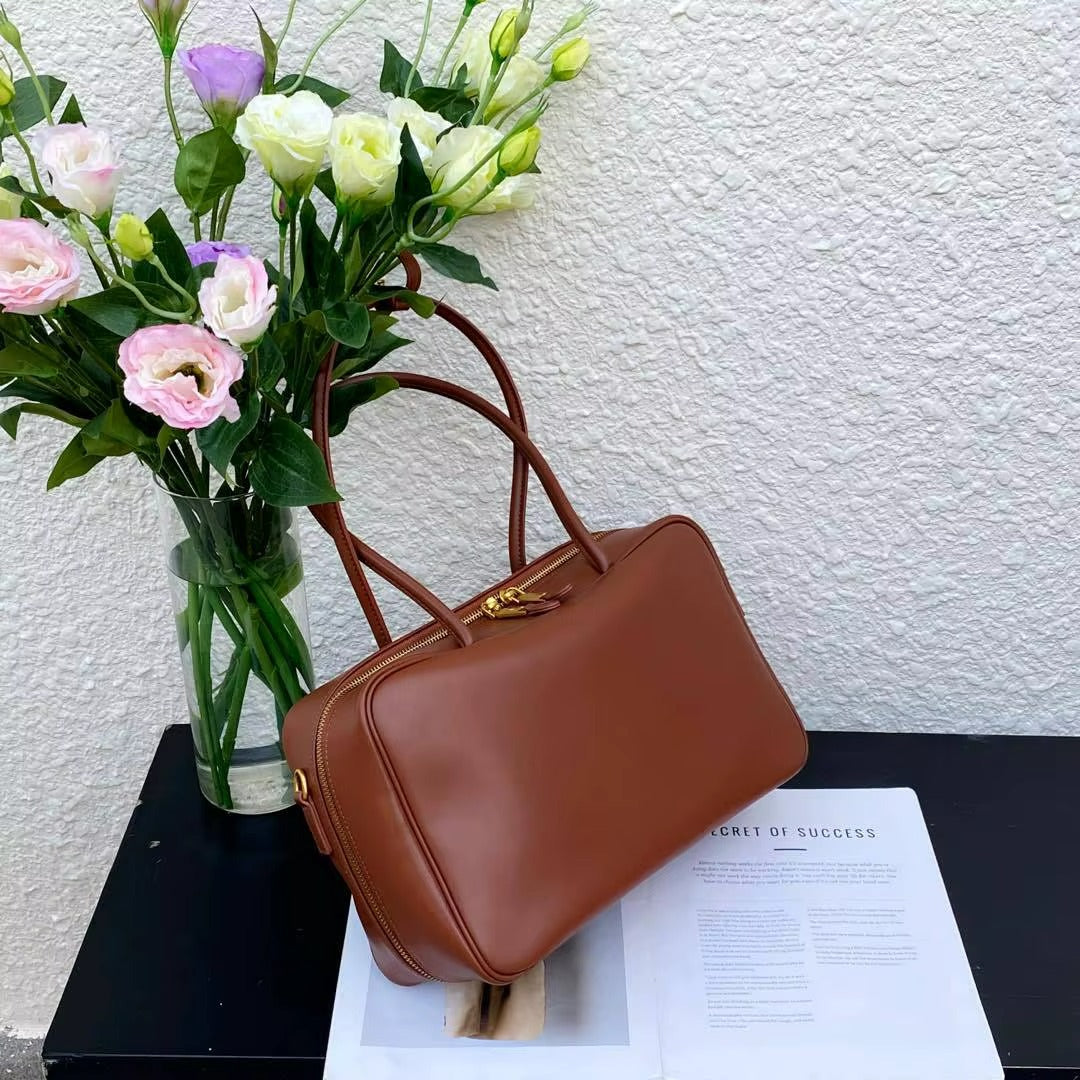 Brown leather bag