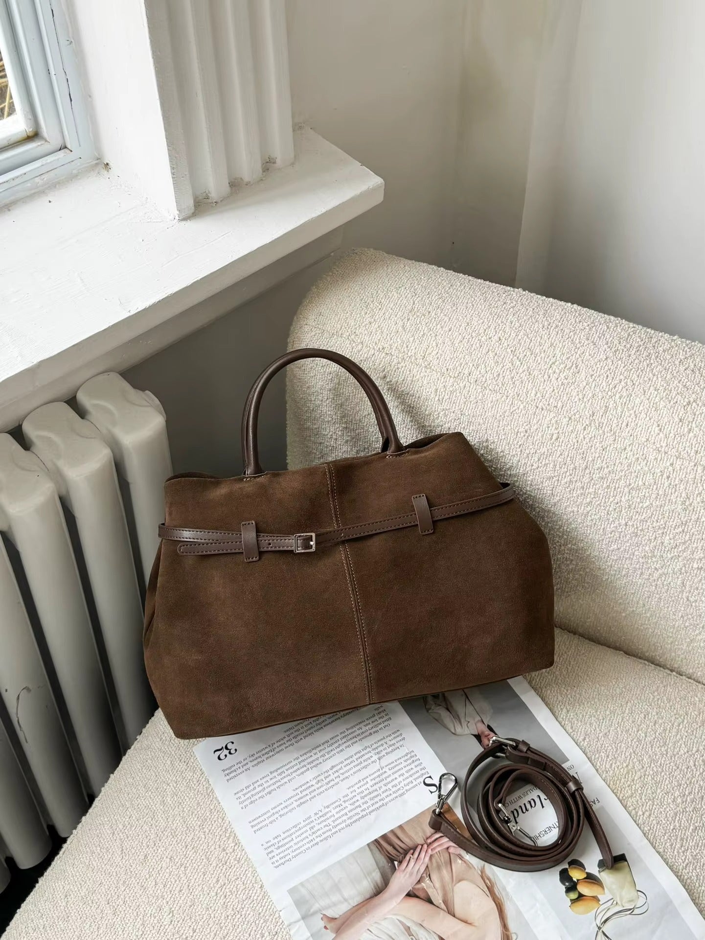 Suede Burgundy Bag
